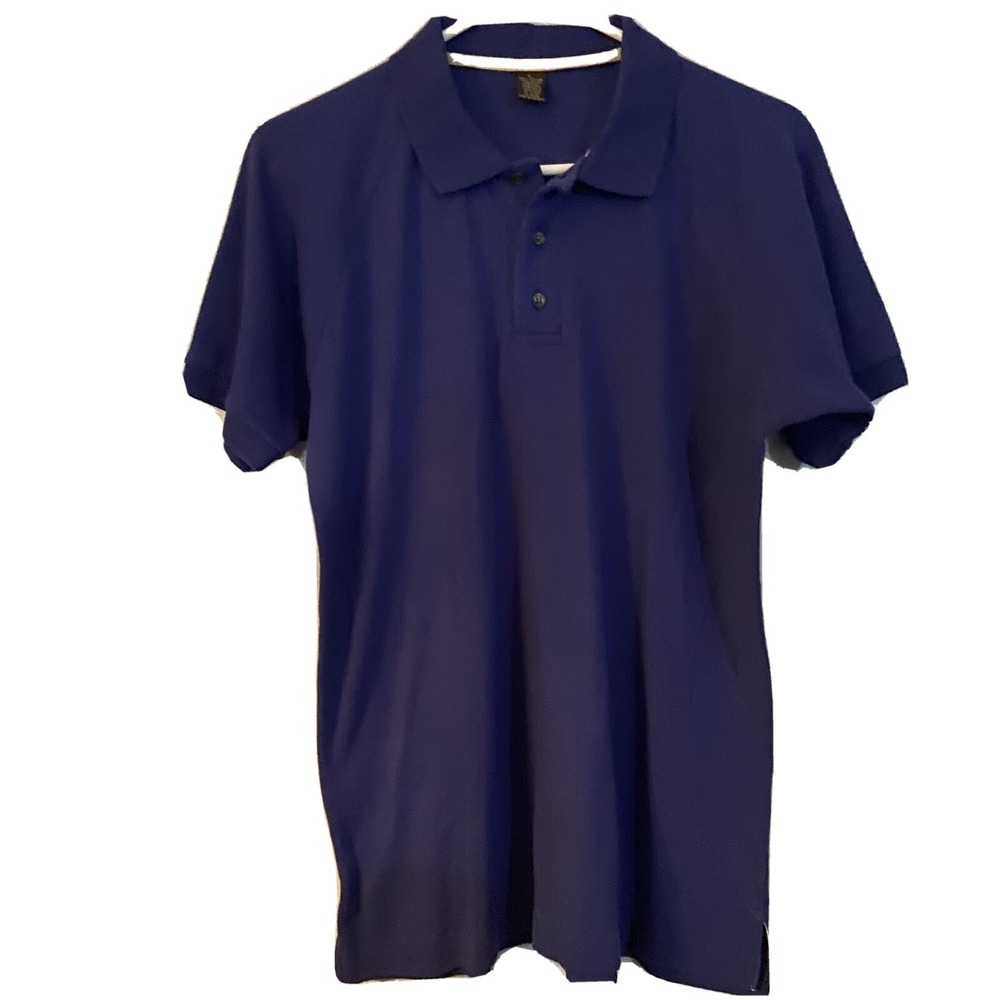 Vintage Calvin Klein Polo Shirt Mens Size L Vtg Blue EUC Large